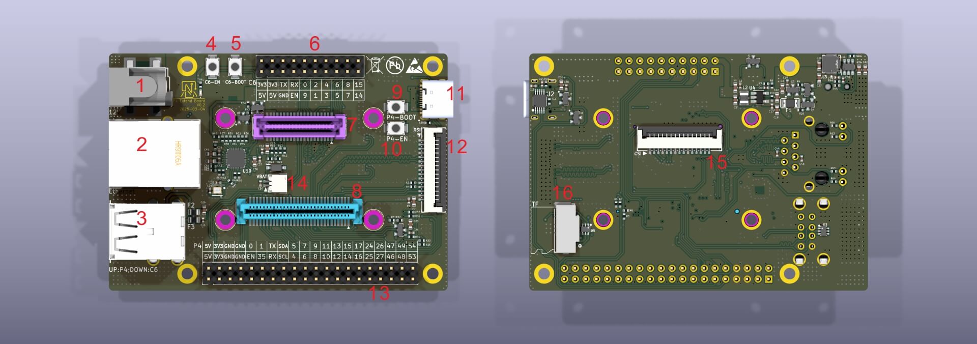 YeaCreate-ESP32-P4扩展板功能介绍
